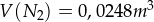 V(N_2) = 0,0248 m^3